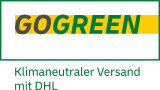 Logo DHL GoGreen - Klimaneutraler Versand